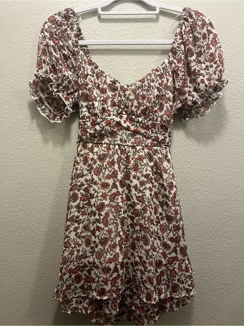 Thirty Thirty Floral Puff Sleeve Mini Dress | Size M | Whimsigoth